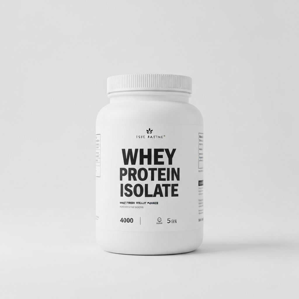 Whey protein isolate powder container