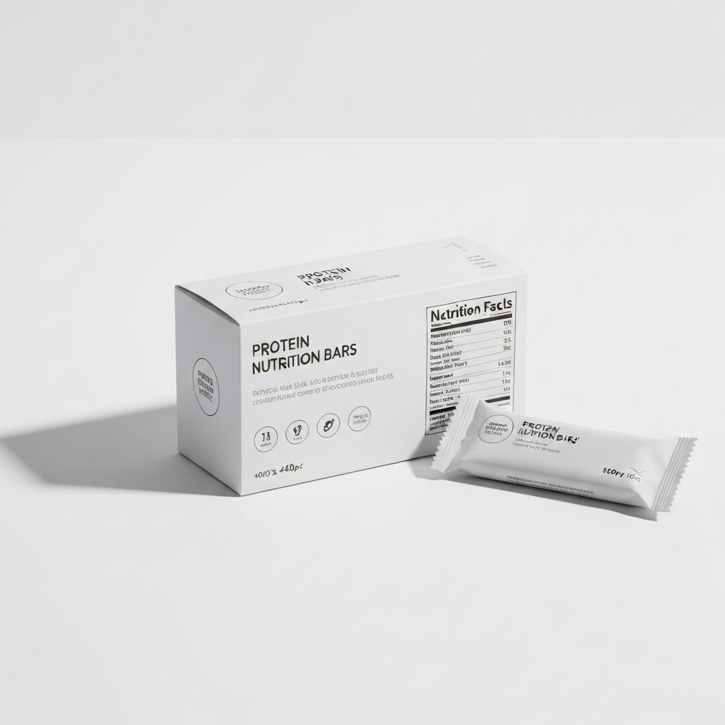 Protein nutrition bars box packaging